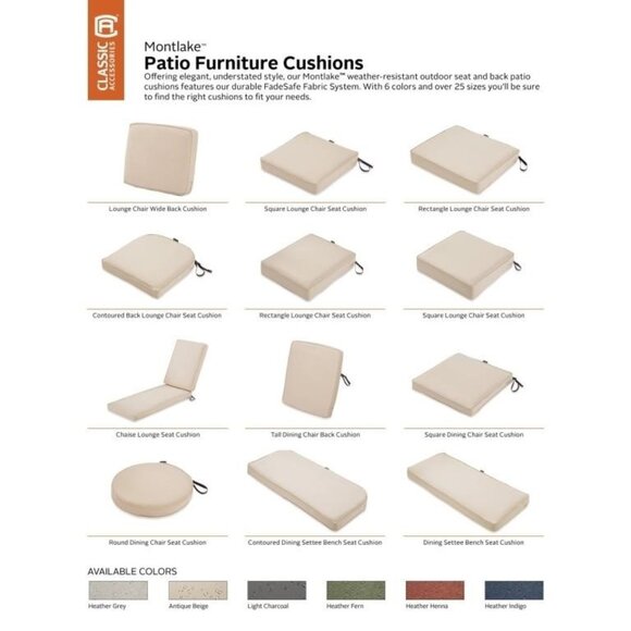 Classic Accessories Montlake Patio Seat Covers - Picture 5 of 7